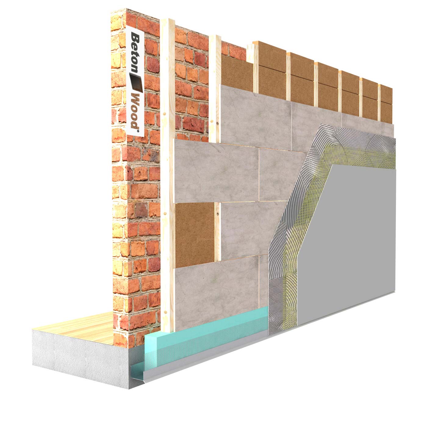 Isolamento a parete esterna in fibrolegno Therm dry su muratura