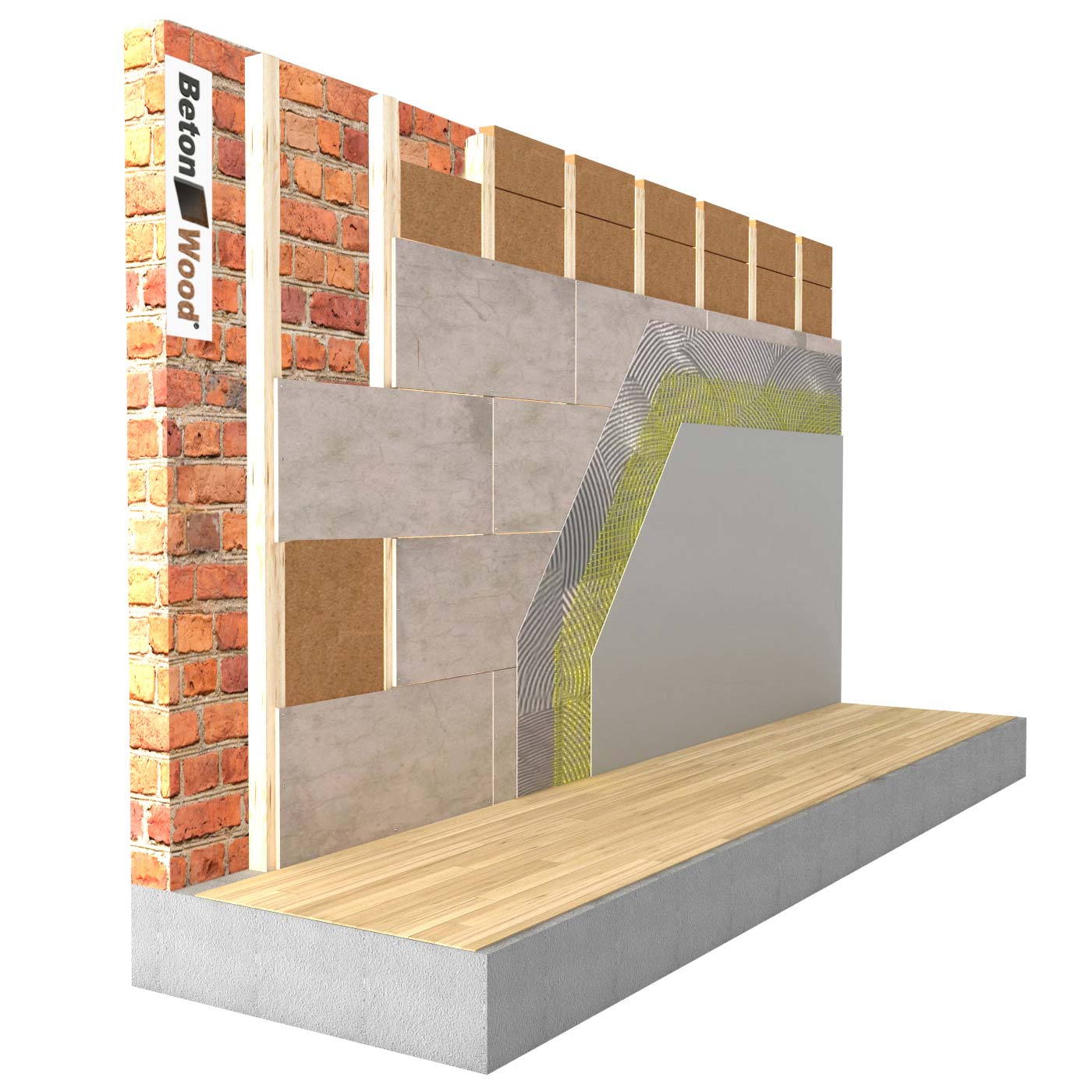 Isolamento a parete interna in fibrolegno Therm su muratura