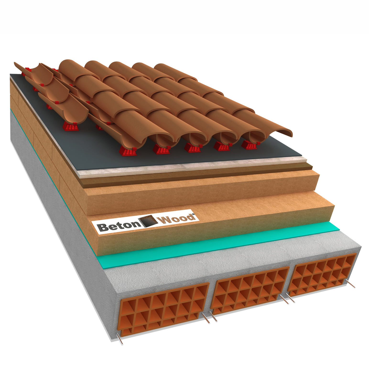 Tetto in fibrolegno Therm, Bitumfiber e cementolegno su latero-cemento